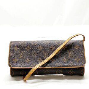 Authentic Louis Vuitton Pochette Twin GM Monogram Shoulder Bag mn326-012926